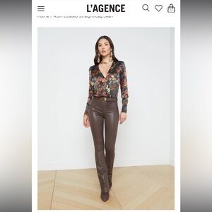 L’AGENCE Ruth Coated Straight-Leg Jean